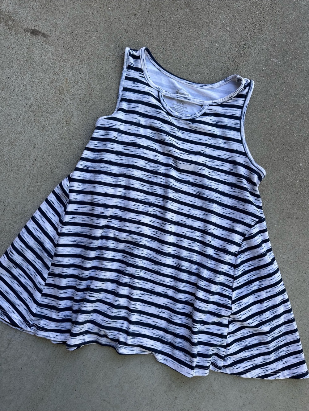 Girls Wonder Nation Flowy Striped Tank Shirt